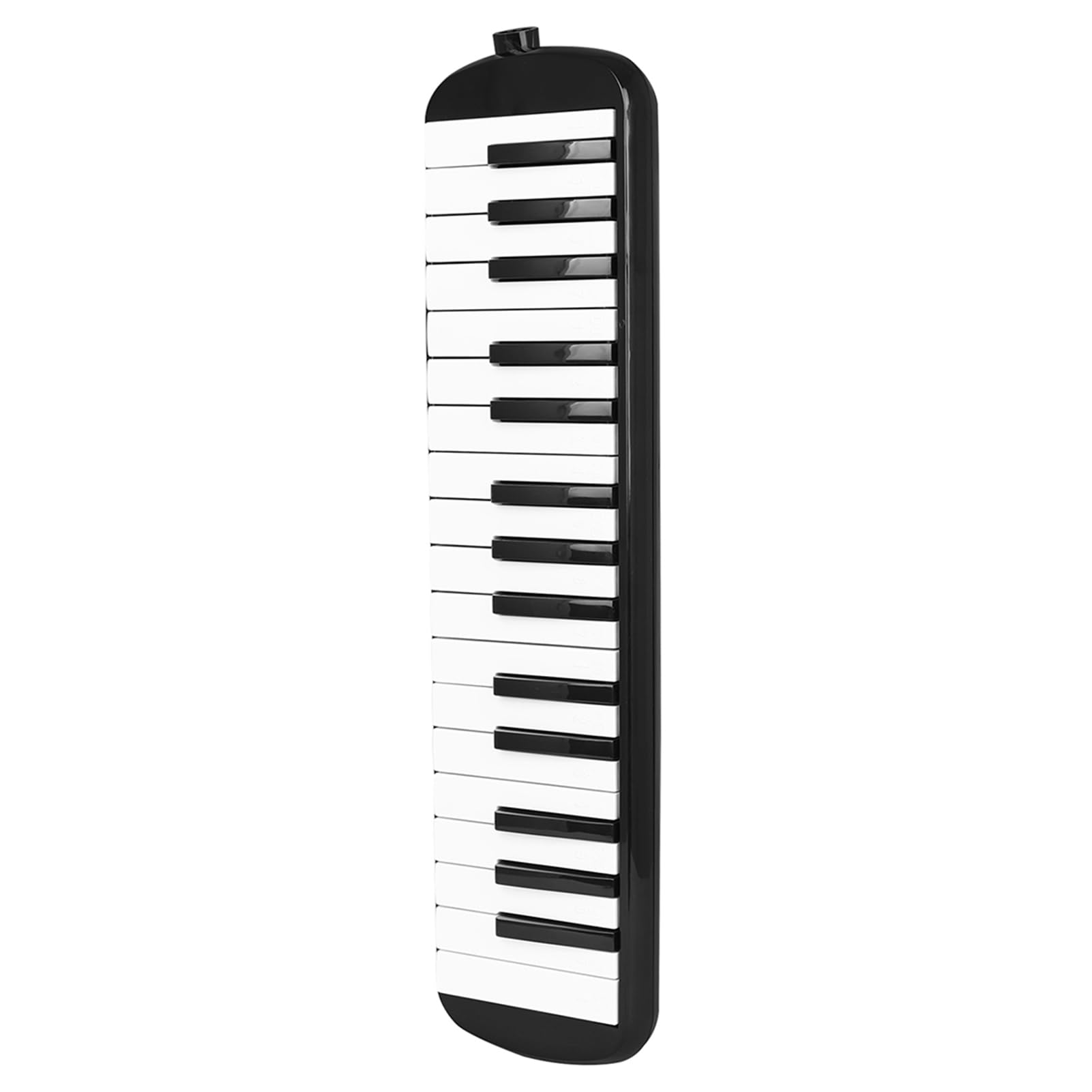 Mélodica à 32 Touches, Piano à Air à Plaque de Roseau en Laiton avec Doubles Tubes et Embouts pour Artistes Professionnels Débutants (BLACK)