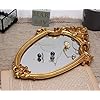 Vintage Gold Shield Decorative Wall Mirror, Brass, 22.5x15.3 Inch