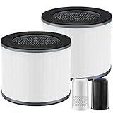 AP-T10FL Replacement Filter for HoMedics AP-T10-BK and AP-T10-WT Air Purifier, 360-Degree Efficient AP-T10 Filter, 2 Pack