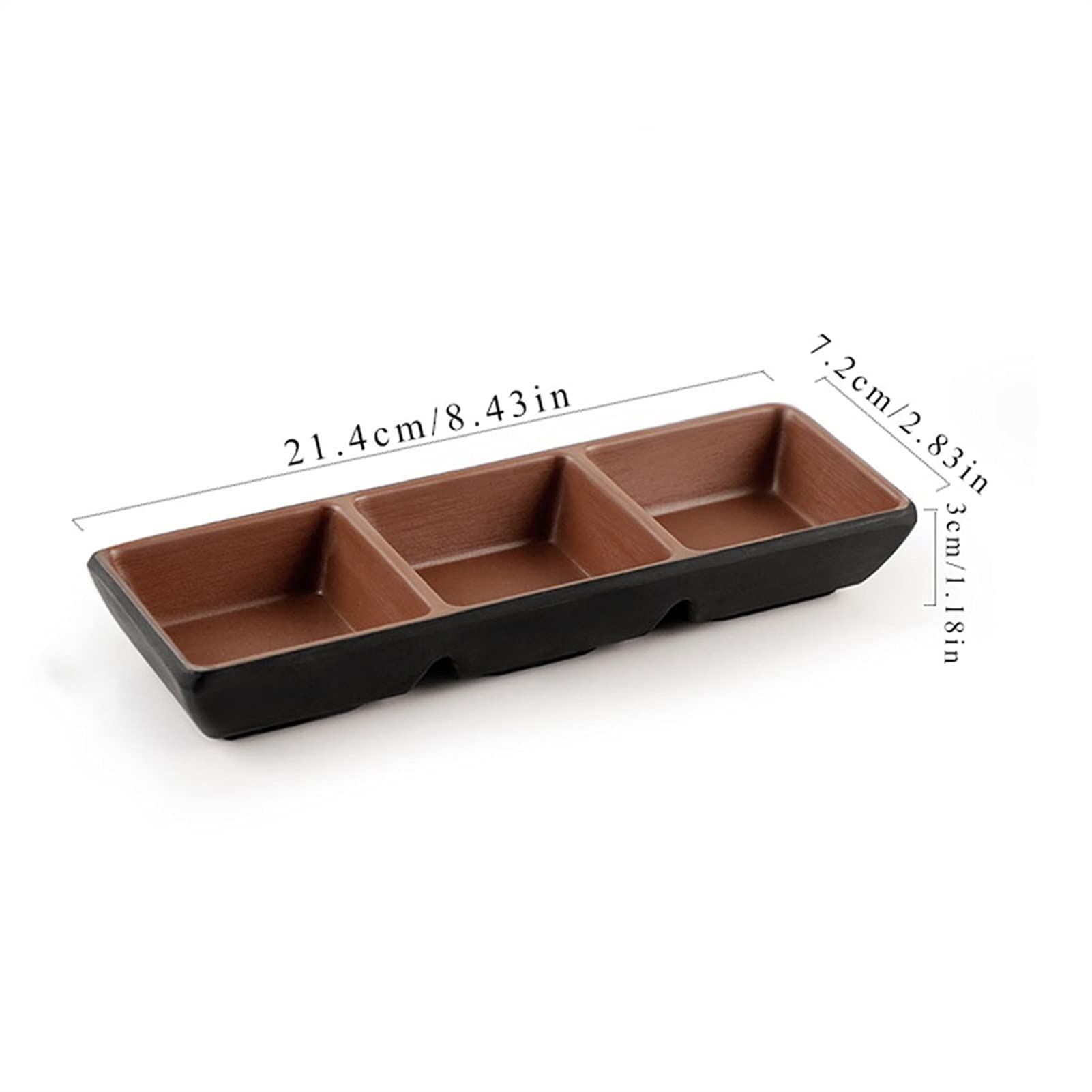 8,43 Zoll Rechteck Kunststoff Vorspeise Platten Dipping Sojasauce Gerichte Essig Olivenöl Ketchup Snack