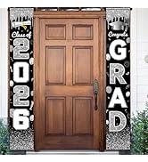 2026 Graduation Party Decorations - Congrats Grad Banner Class of 2026 Congrats GRAD Porch Sign B...