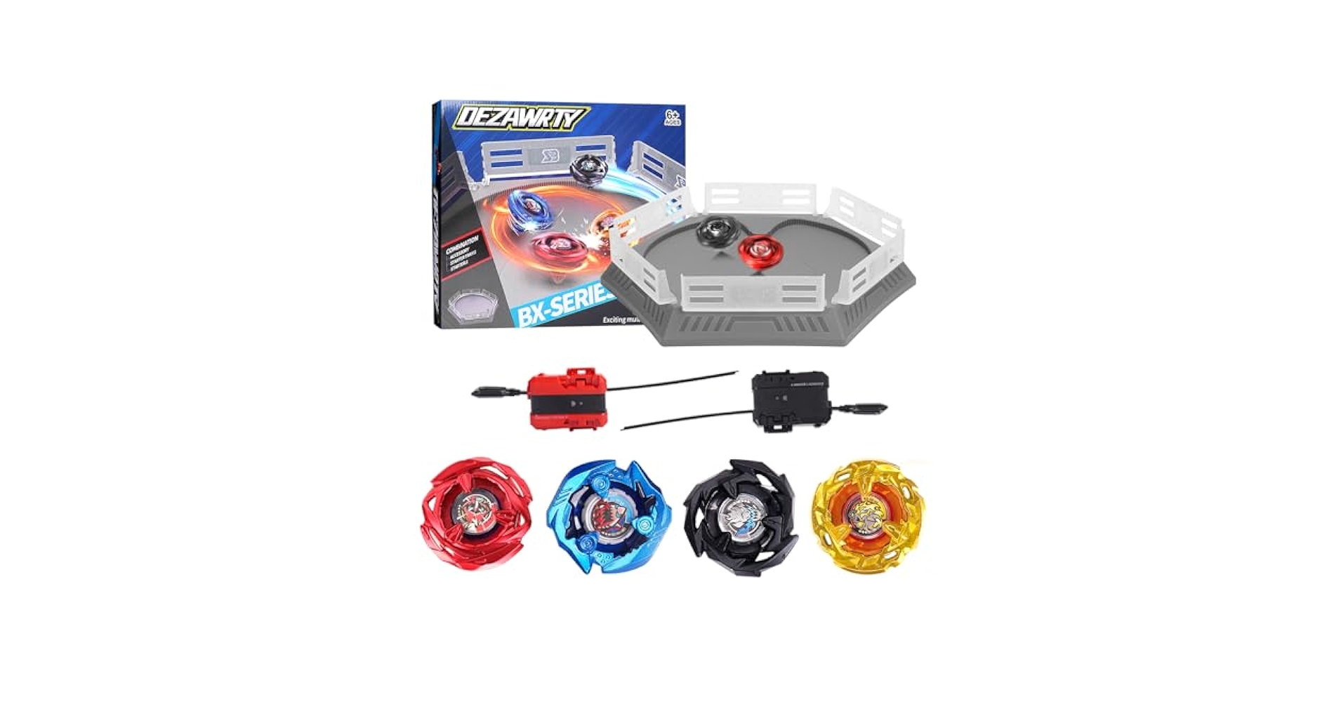 Amazon.com: Gyro X Stadium Battling Set, 4 Spinning Tops, 2