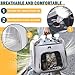 Onebarleycorn Katzenrucksack, Katzen Rucksack mit Fenster Cat Backpack Transport für Katze und Kleine Hunde, bis 2-8kg Atmungsaktive, Faltbare, Grau