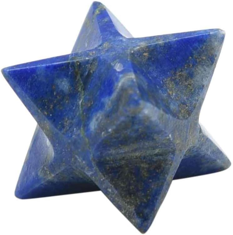 Reiki Gemstone Lapis Lazuli 8 Point Star Merkaba 20 to 25 mm Approx Set of 10 Pcs