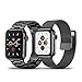 Produktbild baklon 2 Stück Armband Kompatibel mit Apple Watch Armband 42mm 44mm 45mm Prämie Edelstahl Metall Ersatz Armband für Apple Watch Serie 7/6/5/4/3/2/1/SE - Schwarz