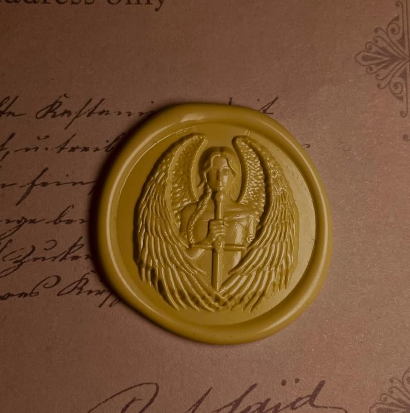 Mceal Wax Seal Stamp 3D Engraved Vintage Wax Stamp for Gifts, Journals, and Heaven & Hell Series - Archangel Michael