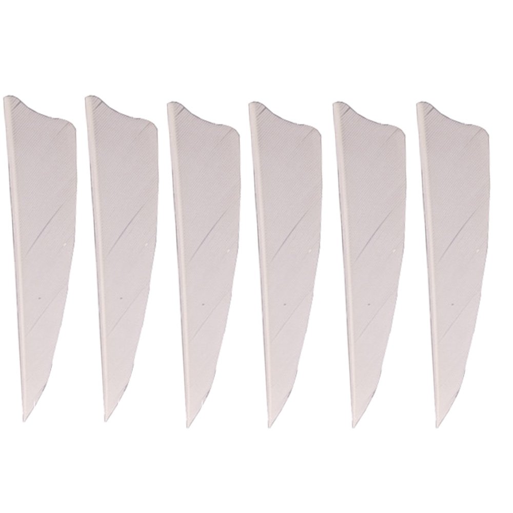 Milaem Plumas para Flechas Pluma de Flecha de 3 Pulgadas Pluma de la Naturaleza para Flechas de Caza Alas derechas (Paquete de 50)