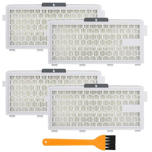 4 Pack SF-HA 50 HEPA AirClean 50 Filter for Miele, Vacuum Filters Compatible with Miele S4, S5, S6, S8, S8000, S8999, S6000, S6999, S5000 Series, Air Filtration for Complete C2 & C3 Models