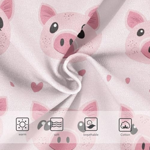 Wusikd Cute Piglet Girls' Underwear Cotton Pink Girls Briefs Soft Toddler Underwear 2T3
