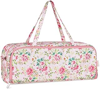 Coopay Knitting Bags for Wool and Needles Storage, Knitting Bag With Handy Compartment for Extra Long Knitting Needles and Hooks, Crochet Bag with Side Pocket, Knitting Organizer Lightweight Large