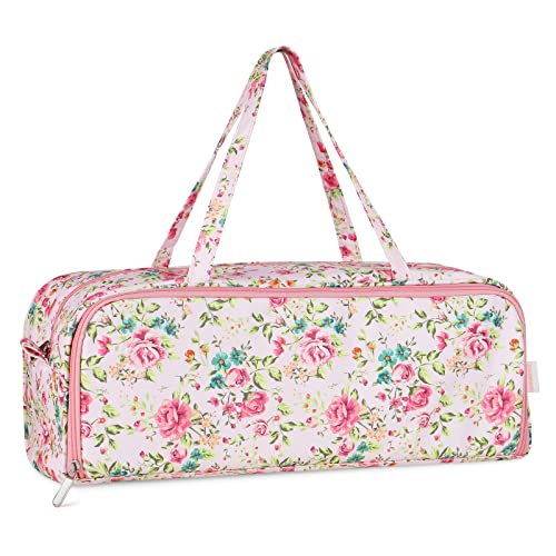 Coopay Sacs à Tricoter pour Ranger la Laine et Les Aiguilles, Sac à Tricoter avec Compartiment Pratique pour Les Aiguilles à Tricoter Longues et Les Crochets, Organiseur de Tricot léger et Grand