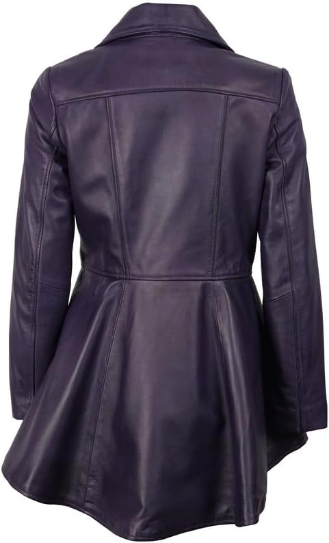 Decrum Womens Leather Jacket - Peplum Style Casual Real Lambskin Leather Jackets for Women - Image 4