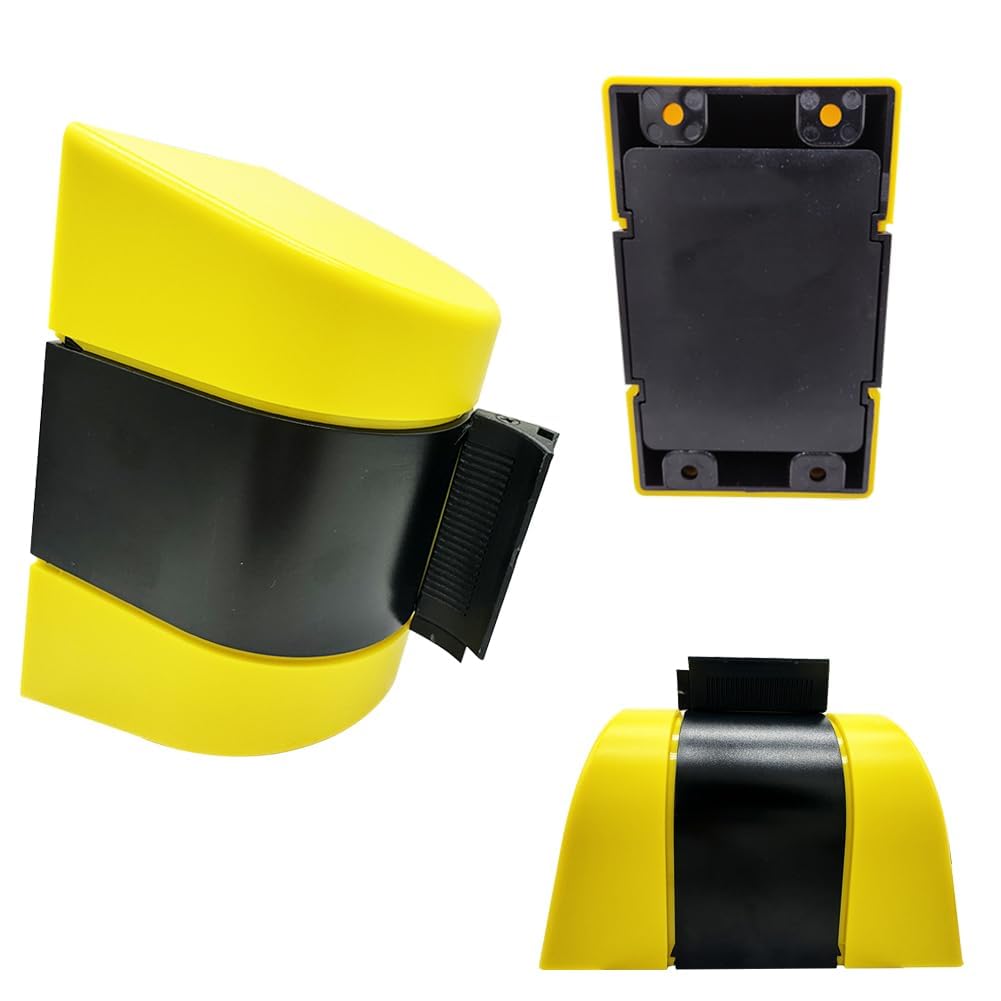 Absperrseile, Sicherheitswarnbänder, Wall mounted queuing barrier, Retractable barrier, ABS Plastic Housing, Safety cordon crowd control 5 / 10M, Warning tape personnel guidance system, airports（10m）
