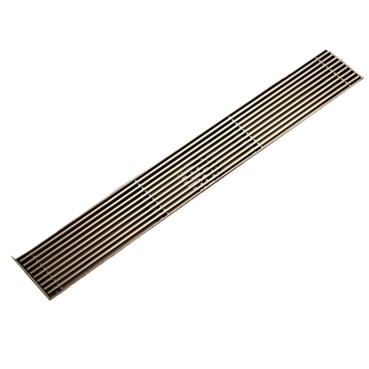 Odpływ liniowy ze stali nierdzewnej 304 | Brąz 60x6,8cm do łazienki: drenaż z sitkiem do włosów