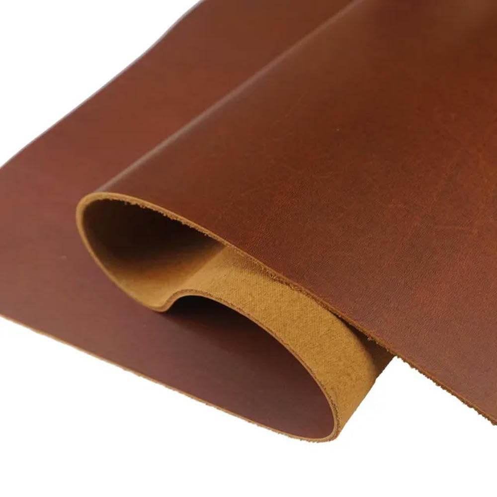 Cuir de Vachette Pleine Fleur de 2.0mm d'épaisseur, pièce de Cuir tanné, matériau de première Couche en Cuir véritable pour l'artisanat, la Couture et l'outillage