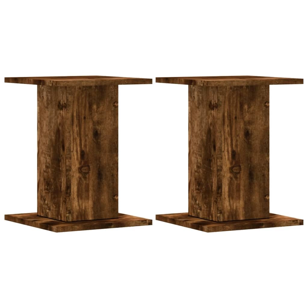 vidaXL Plant Stands 2 pcs Smoked Oak 30x30x40 cm Engineered Wood โ image 1