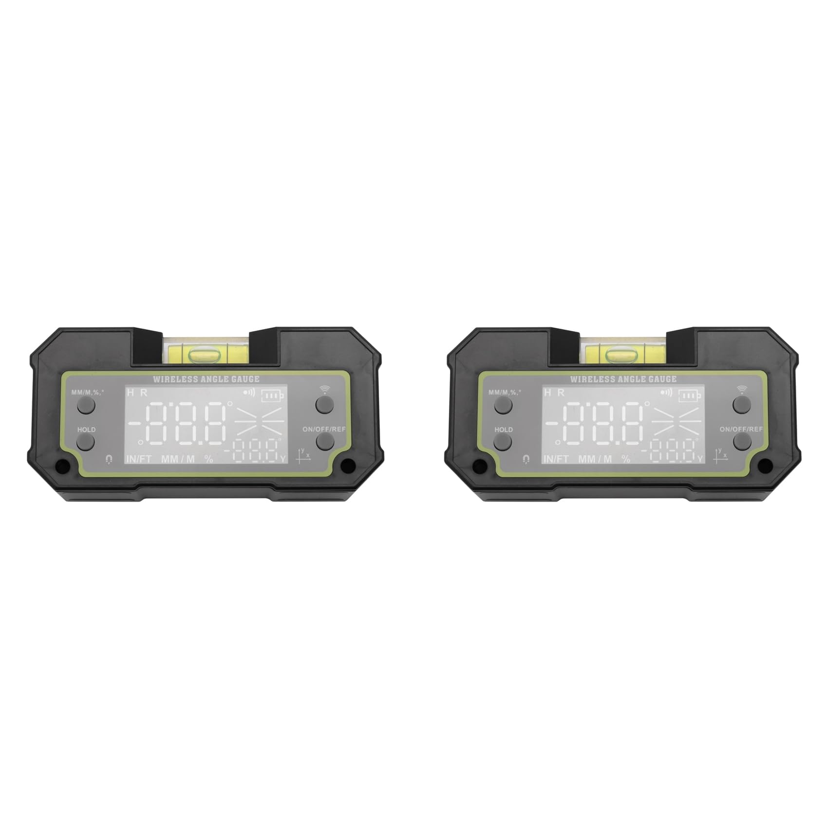 2X Inclinómetro de Bluetooth Transportador Digital de Doble Eje Regla de Ángulo de Medición Biax Caja de Magnético Recargable