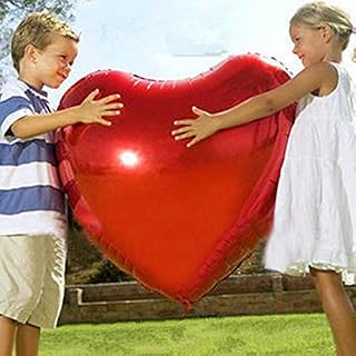 Balon Foliowy XXL na Hel lub Powietrze, Gigantyczny Czerwony w Kształcie Serca do Romantycznej Dekoracji Ślubnej, Walentynkowej i Imprezy Zaręczynowej