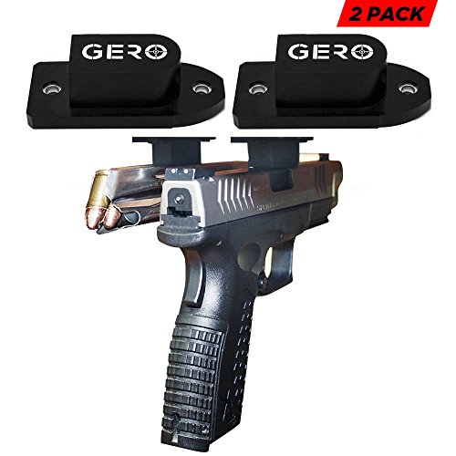 2 Pack Tactical Quick Draw Gun Magnet Concealed Rifle Shotgun Magnetic Holder Perfect as a Wall Mount Bed Mount Vehicle Car Gun Holder Mount in a Display Case for Fast Draw with Non-Scratch Coating