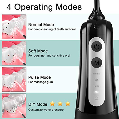 image for ElectriBrite Water Flossers for Teeth - Cordless Portable 300ML Water 