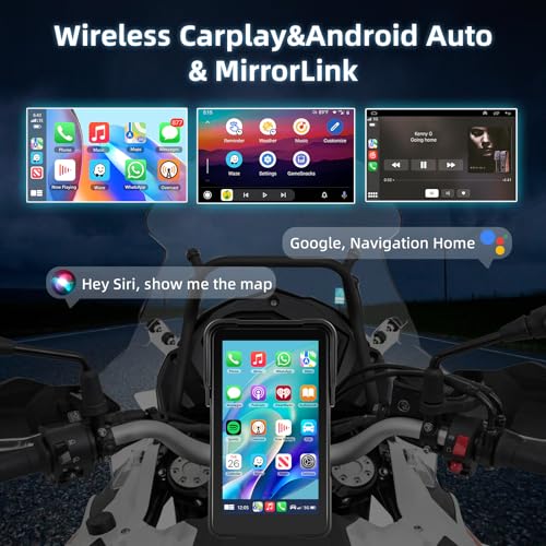Navegación GPS para moto con Carplay inalámbrico, Android Auto y doble Bluetooth Motorsi 5" 2