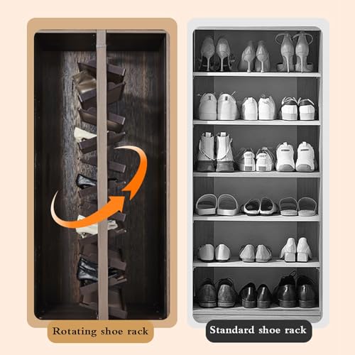 Zapatero extraíble giratorio apilable, armario de almacenamiento extraíble, organizador de estante Vertical Ajustable, Zapatero extraíble Ajustable de 14 niveles, almacenamiento de Metal api