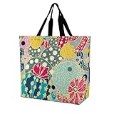 EJFICAHG Sacs À Main Pour Femmes Cactus Sac D'achat Sac Fourre Tout En Polyester Sac À Dos Sacoche