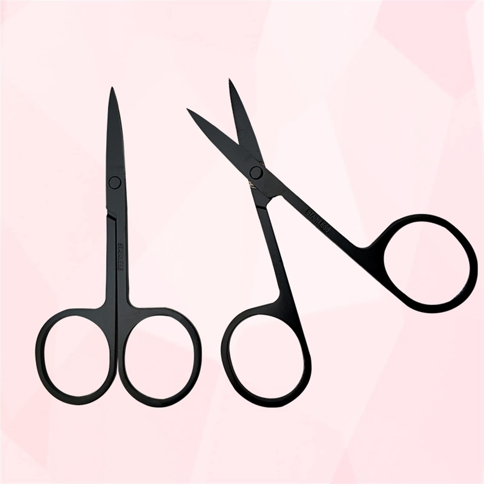 Bastelschere aus Edelstahl, professionelle Nagelschere, Maniküre for Nägel, Augenbrauen, Nase, Wimpern, Nagelhautschere, gebogene Pediküre, Make-up-Werkzeuge, Schere