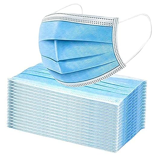 [Pack of 50] Premium Single Use Disposable Face Mask, Soft on Skin, Pack of 3-Ply Masks Facial Cover with Elastic Earloops Great For Home, Office, School, and Outdoors (50 Masks)