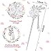 Chuangdi 2 Pcs Chinese Hair Sticks for Women Rhinestone Silver Hair Chopsticks Vintage Japanese Hairpin Pearl Tassel Flower Hairstick Traditional Hanfu Metal Chignon Bun Updo Holder for Hairstyle