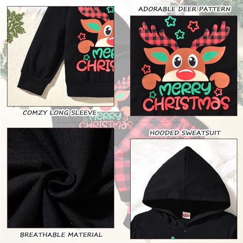 Image of HINTINA Baby Boys Dinosaur Long Sleeve Hoodie Tops Sweatsuit Pants Winter Outfit Set