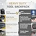Tool Backpack for Men 18 Inch Heavy Duty Waterproof Multiple Pockets Tool Bag Organizer with Shoulder for Electrician Mechanics HVAC Engineer