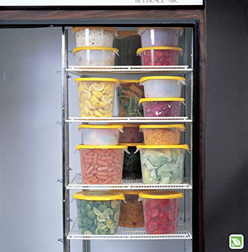 Image of Rubbermaid Commercial Products Plastic Round Food Storage Container, 8 Quart, Clear, High Temperature Range Food Organization /Storage for Wet /Dry Food in Kitchen /Restaurants /Cafeteria