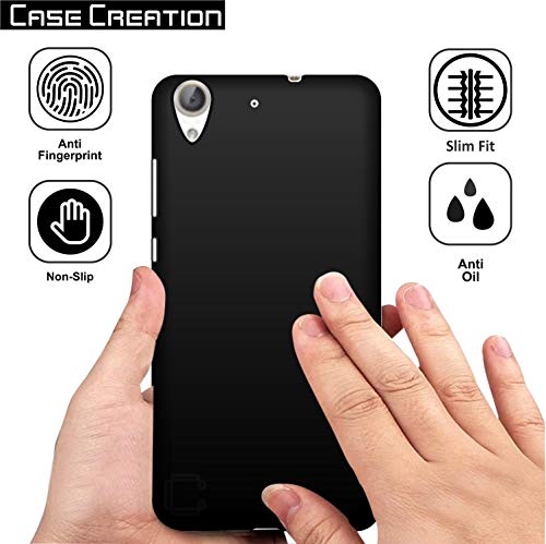 Image of Case Creation for Honor 5A 2019 Back case, Huawei Honor 5A Slim Flexible Smart Look case with 360 Camera All Angle Protection (Pure Black)