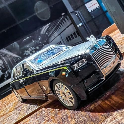 Image of Big Size Die Cast 1:24 Scale Rolls Royce Metal Phantom with 6 Openable Doors, Light & Music for Toddler Zinc Alloy Pull Back Vehicles Diecast Model Car【Multi Color】