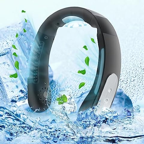 Neck Air Conditioner USB Portable Air Cooler Mini Electric Air Conditioner Neck Cooling Fan (Updates Black B) Cover