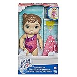 Baby Alive Splash'n Snuggle Baby Brown Hair Doll for Water Play, with Accessories…