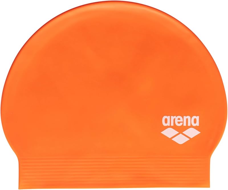 Gorro de natación de látex ultrasuave unisex para adultos, para entrenamiento y fitness, ideal para cabello largo, borde reforzado