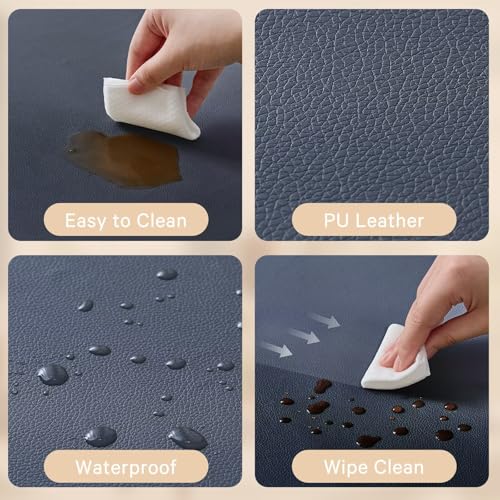 Image of Waterproof Baby Play Mat for Floor Memory Foam 71 * 79 Cushion Playpen Playmat Tummy Time Crawling Mat Nursery Rug Thick Pad Create Soft & Safe Area for Infants,Toddler,Kids,Navy