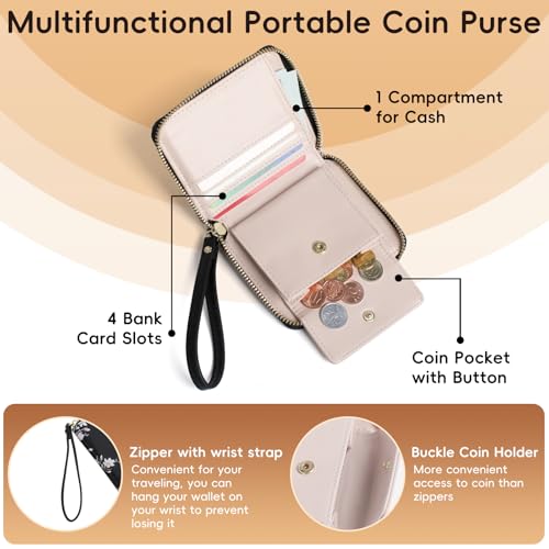 Pomelo Best Small Womens Wallet Leather Credit Holder RFID Blocking 20254