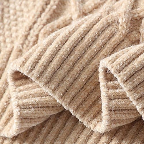 Mens Cable Knit Chunky Sweater, Long Sleeve Drop Shoulder Crewneck Casual Pullover Tops Fall Winter Warm Sweaters3