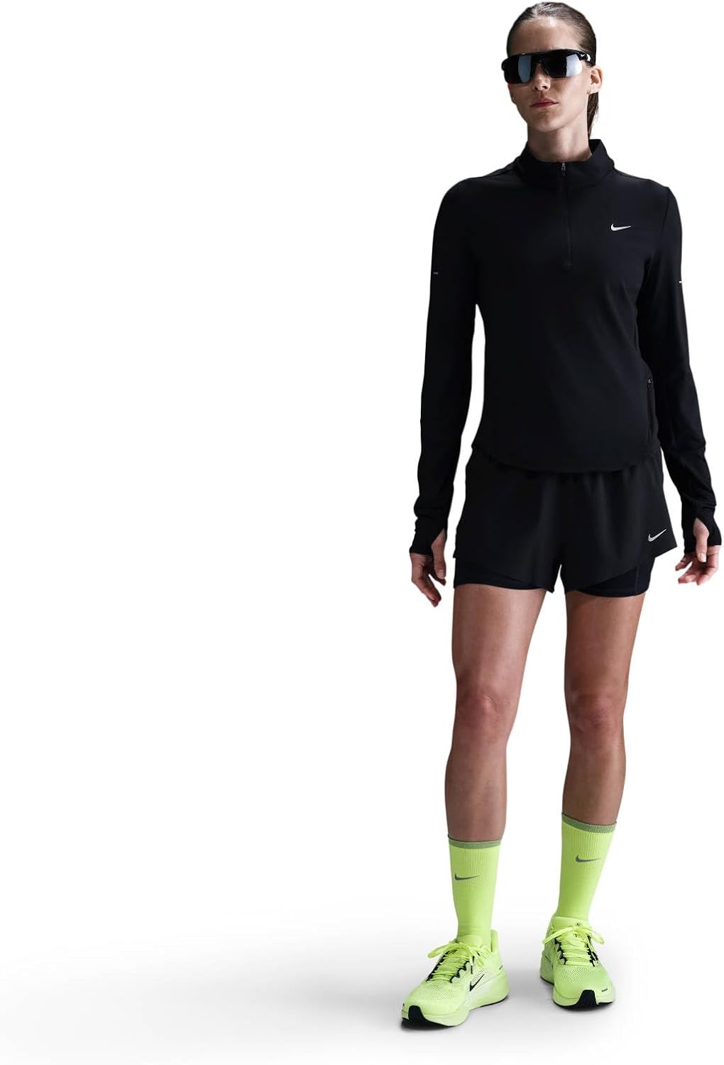 Nike Womens Swift Dri-fit Ultraviolet 1/4-zip Running Top - Image 2