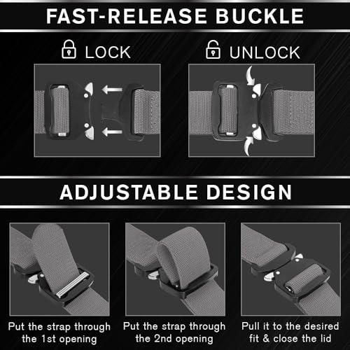 Image of TECEUM Tactical Belt - Heavy-Duty & Quick Release - Military, Work, Rigger, Duty & Utility Belt for Men