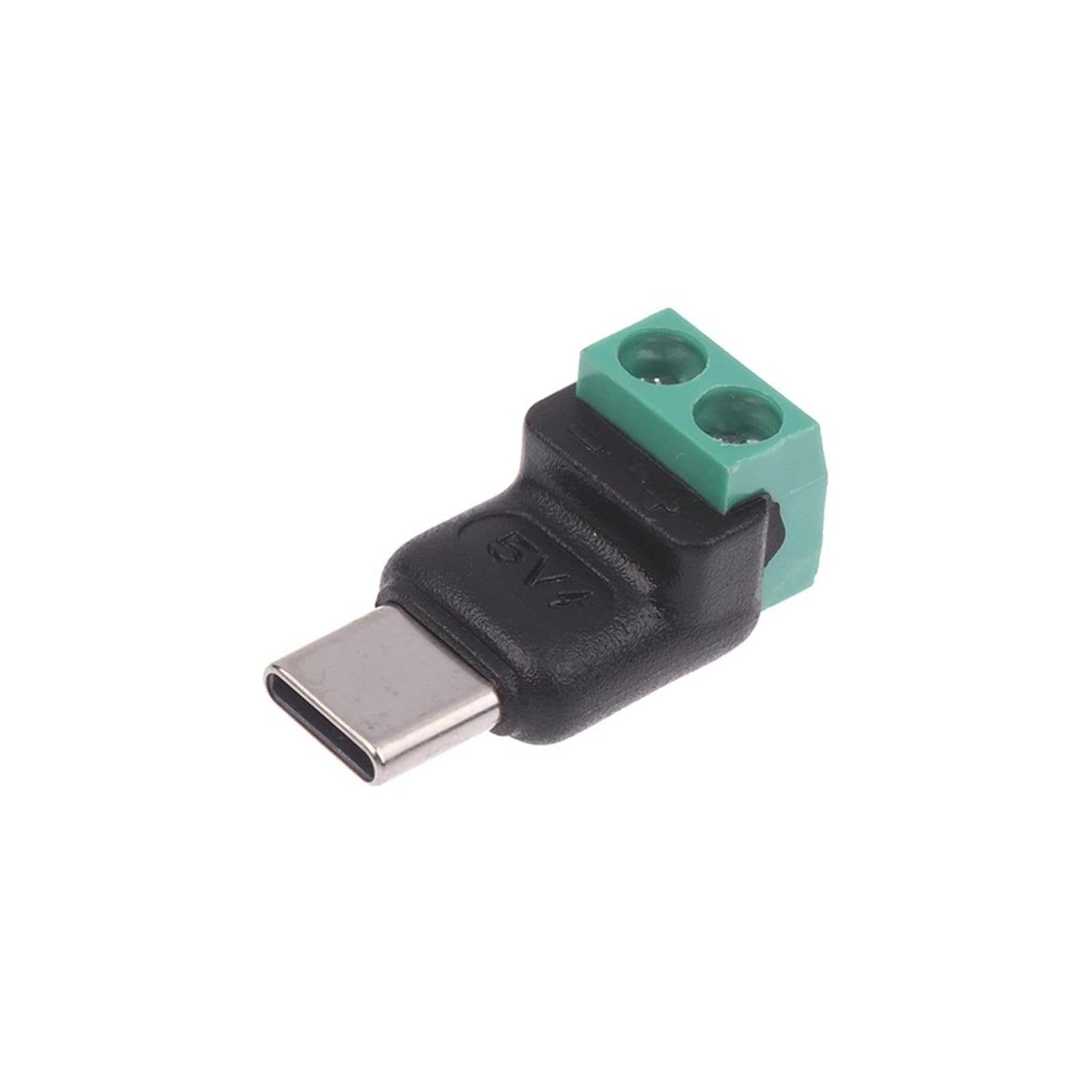 Męski adapter USB C Solderless 2 Pin Screw Terminal 5 V 3 A DIY Repair (1 szt. TypeC 5V9V12V)