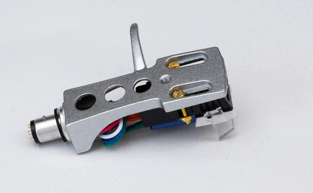 Silver Finish Headshell, Cartridge, Stylus, Drive Belt, Lubricant Refurb Bundle for Pioneer PL-12D, PL-112, PL-100X, PL-112D, PL-A45D, PL-115, PL-512, PL-12E, PL-2, Turntable, Vinyl player, -23