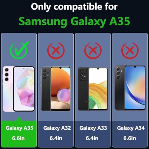 Image of SHINESTAR Back Cover for Samsung Galaxy A35 5G | Frosted Semi-Transparent Slim Case - White | Only Compatible with Wireless Magnetic Accessories | Hard Back, Matte Finish