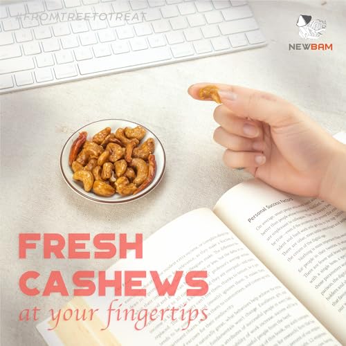 Image of NEWBAM Tom Yum Cashews - 12 Individual Packs (1.5oz) - Keto-Friendly | 7g net carbs, 6g protein. Vegan. Real Thai spice blend from Binh Phuoc, Vietnam.