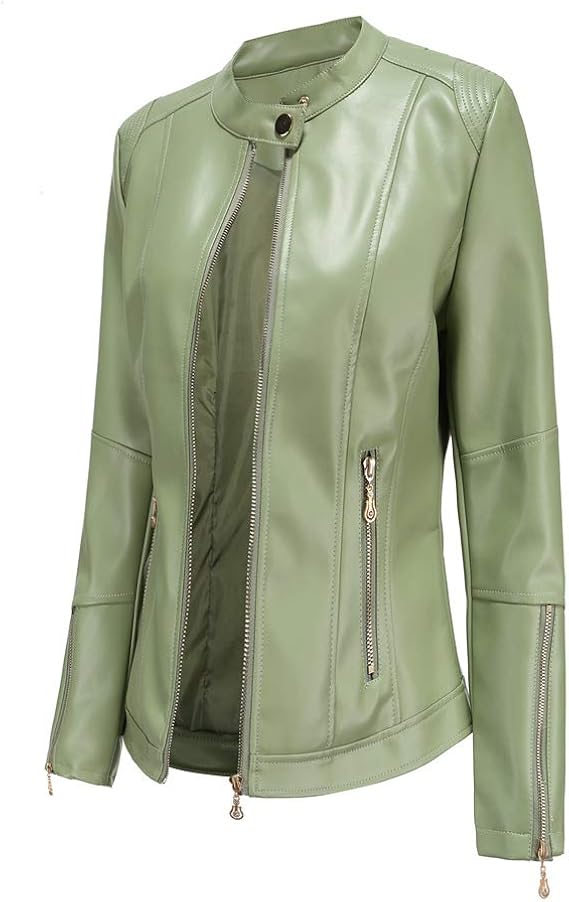 leather thin jacket