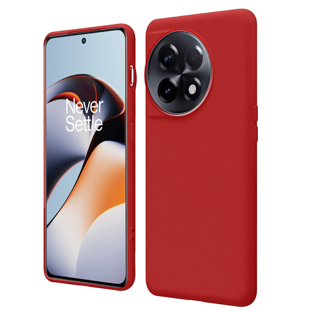 LIRAMARK Liquid Silicone Soft Back Cover Case for OnePlus 11R 5G / 1