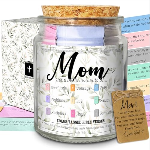 Bible Verse Jar, Christian Gifts for Women, Best Friend Birthday Present for Women, Her, Sisters, Besties, Mom Gifts Graduation Gift, Prayer Hope Jar